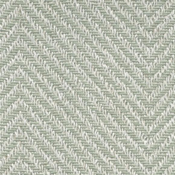 Grijs-groen wandbekledingspatroon uit de Arte Marquesa Atuona collectie met een visgraatstructuur van geweven textiel.