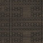 Donkerbruin Arte Marquesa Taio Eclipse wandbekleding met een geometrisch patroon van ovaalvormige en rechthoekige lijnen.