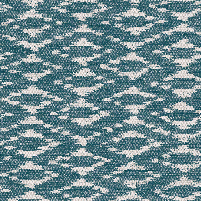Decoratief behangpatroon uit de Essentials Travellers Calanco 11021 collectie met abstracte, geometrische vormen in groen en wit.