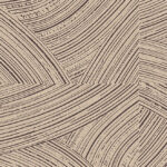 Beige Arte behang Arado 66004 met een abstract patroon van golvende en kruislings verlopende lijnen.