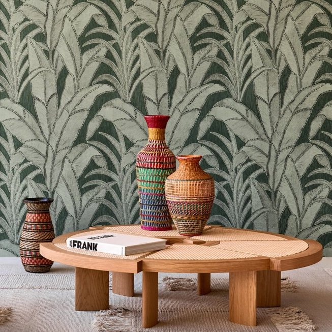 Bomen en bladeren behang