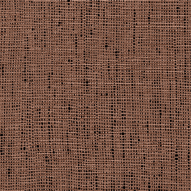Close-up van Arte behang Boucle 73024 met een geweven textuur in bruin- en zwarttinten.