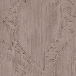 Close-up van het Arte-behang Edge 64520 met een golvend patroon van strak gespannen koorden in een zachtroze tint.