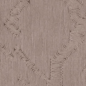 Close-up van het Arte-behang Edge 64520 met een golvend patroon van strak gespannen koorden in een zachtroze tint.