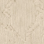 Beige Arte Edge 64521 behang met een reliëfstructuur van golvende, verticale lijnen in touwlook.