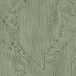 Groen Arte Edge 64523 behang met een textuur van verticaal aangebrachte koorden in een golvend patroon.