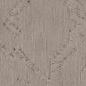 Gedetailleerd close-up van het Arte-behang Edge 64525 met een patroon van reliëflijnen in geweven textuur.