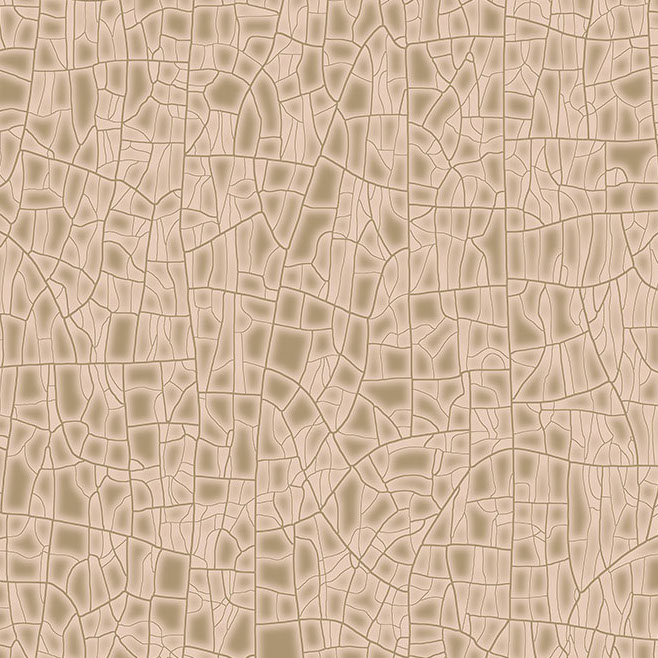Beige Arte behang met een craquelé-structuur en glanzende emaillelook.