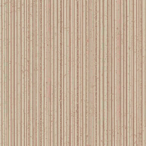 Beige Arte Linea 66070 behang met verticale roestbruine strepen en een subtiele textuur.