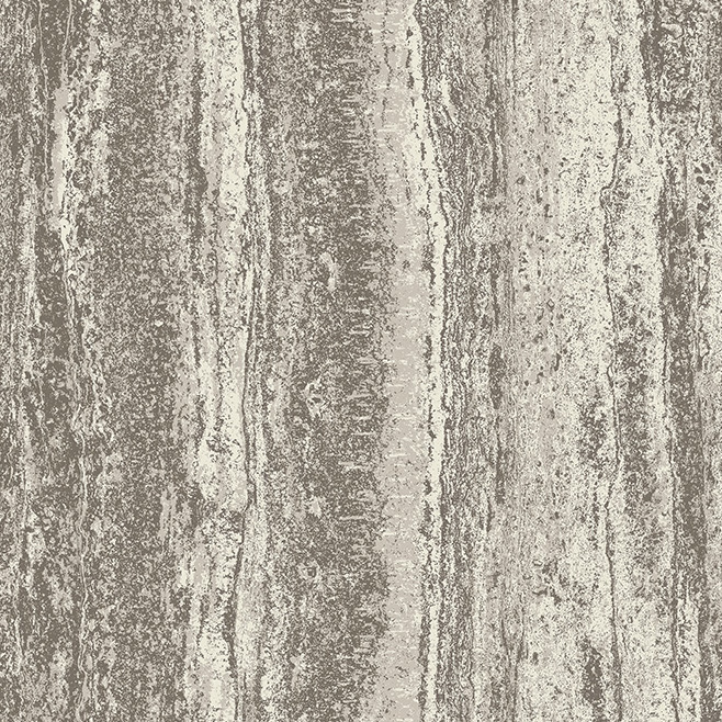 Grijs en beige Arte Lustro 66050 behang met een gemarmerde, verticale textuur.
