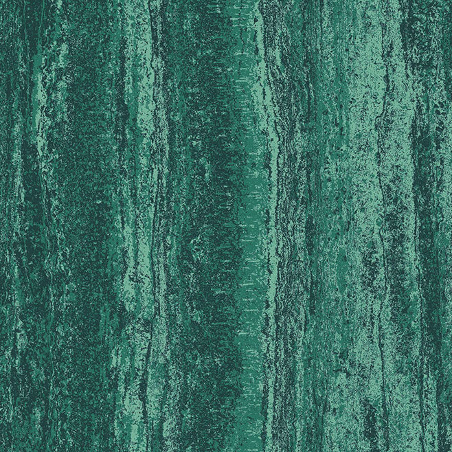 Groen Arte Lustro 66051 behang met een gemarmerde, glanzende textuur en verticale strepen.