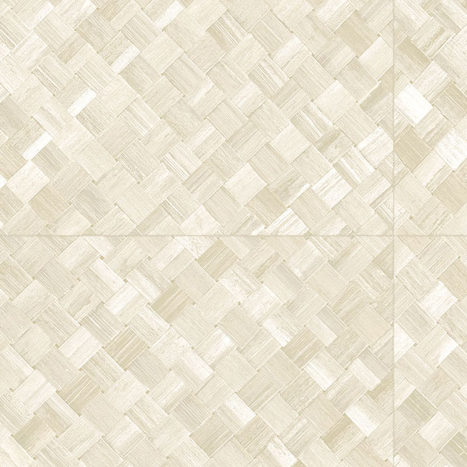 Beige geweven patroon op Arte behang uit de Pandan 34101 serie met een natuurlijke textuur.
