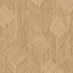 Grafisch behangpatroon Arte Shibam 66012 met een driedimensionaal lijnenspel dat doet denken aan abstracte stadsgebouwen.