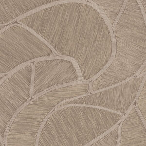 Beige Arte-behang Spiral 64511 met een abstract patroon van golvende lijnen en textuurrijke vlakken.