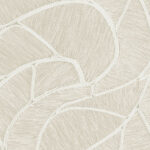 Lichtbeige Arte behang Spiral 64512 met een abstract patroon van organische lijnen en textuur.