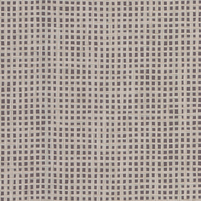 Beige Arte behang met een geweven waffle weave structuur in rasterpatroon.