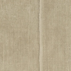 Beige Elitis Corinthe VP 920 02 behang met een textielachtige linnenstructuur en subtiele verticale naad.