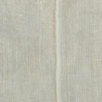 Lichtbeige Elitis Corinthe VP 920 04 behang met een geweven linnenstructuur.