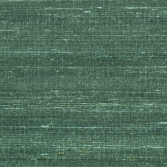 Groen zijdeachtig Elitis Kosa behang met een subtiele horizontale textuur.