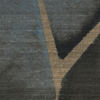 Abstract patroon van Elitis behang Yuzen VP 932 80 in donkere tinten blauw, zwart en beige.