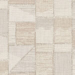 Patchworkbehang van Missoni met een rustgevend patroon in beige- en crèmetinten.