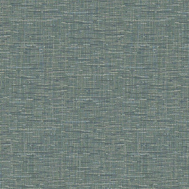 Groenblauw Missoni behang met een fijn geweven tweedstructuur, model Tweed 10253.