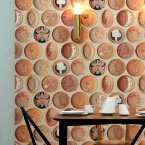 Jean Cocteau Pottery oranje behang