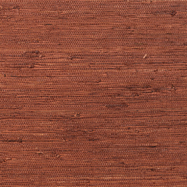 Structuurbehang Buningh Arte Kudzy 5436 in een warme roodbruine tint met een geweven, natuurlijke textuur.
