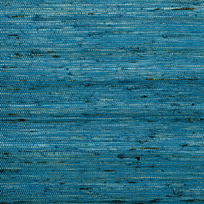 Blauw Buningh-Arte Kudzy 54539 behang met een geweven textuur en subtiele variaties in tinten.