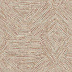 Beige-bruin behang met een geometrisch pentagonpatroon uit de Buningh-Arte Pentagono 33045 Antigua collectie.