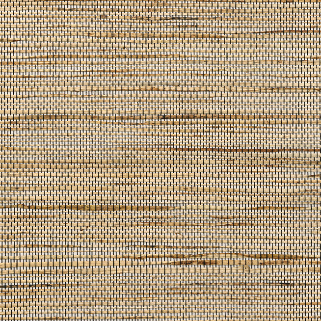 Natuurgetrouw behang met een geweven structuur in beige- en bruintinten uit de Buningh Arte Sambe 54550 collectie.