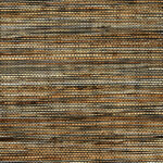 Alt-tekst: Handgeweven behangpatroon Buningh Arte Sambe 54552 met kleine rechthoekige strookjes in natuurlijke bruintinten.