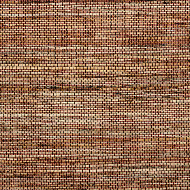 Natuurlijk geweven behang met een bruin en beige patroon uit de Buningh Arte Sambe 54553 collectie.