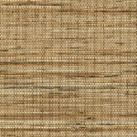 Vlechtwerkstructuur van het Buningh Arte Sambe 54554 behang in natuurlijke bruintinten.