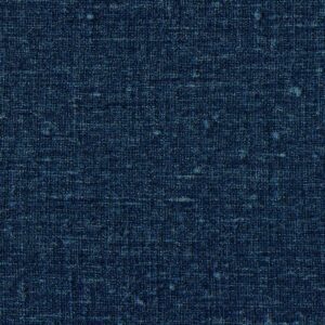 Donkerblauwe textielstructuur uit de Buningh Elitis Lin VP 953 27 collectie met een fijn geweven patroon.