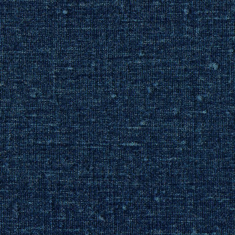 Donkerblauwe textielstructuur uit de Buningh Elitis Lin VP 953 27 collectie met een fijn geweven patroon.