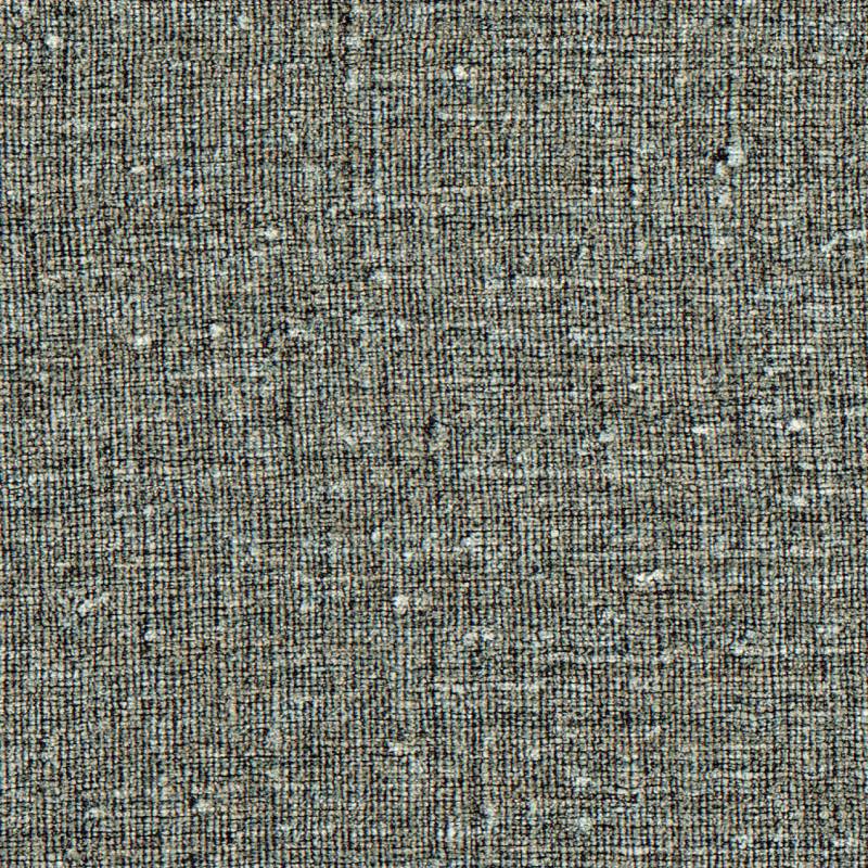Textuur van grijsblauwe linnenstof uit de Buningh Elitis Lin brodés collectie, model VP 953 36.