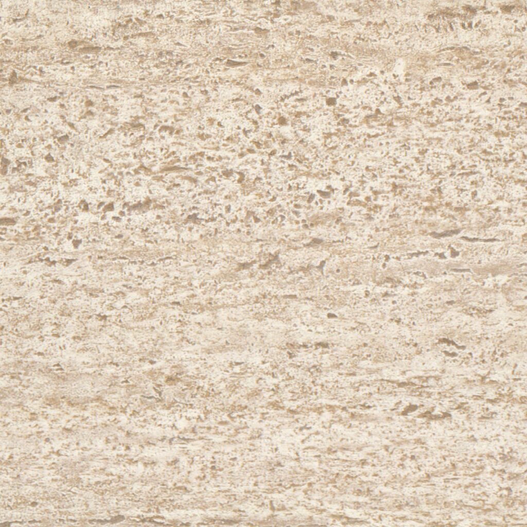 Beige Buningh Elitis Ortigia Travertin behang met natuursteenstructuur.
