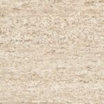 Beige Buningh Elitis Ortigia Travertin behang met natuursteenstructuur.