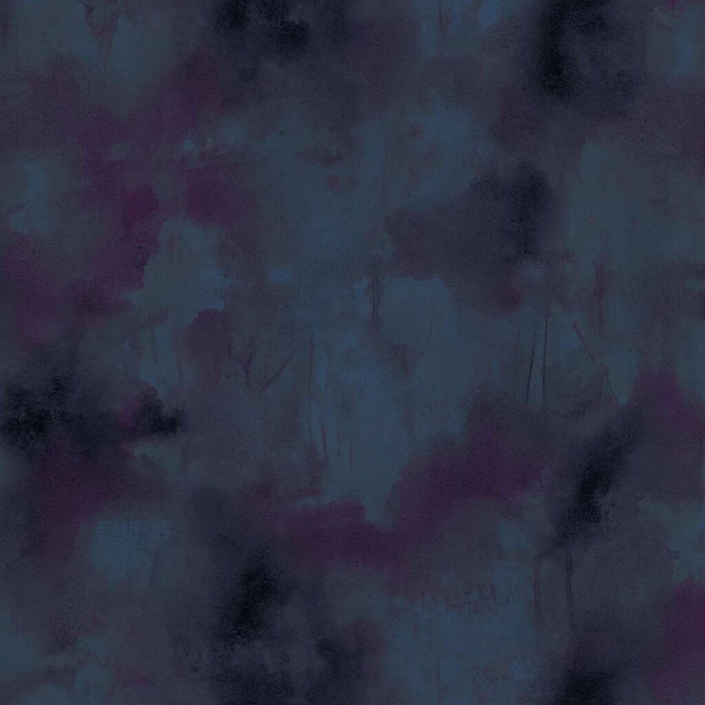 Donkerblauw en paars Buningh-Elitis Ortigia Agrigente VP 960 45 behang met een abstracte, wolkerige textuur.