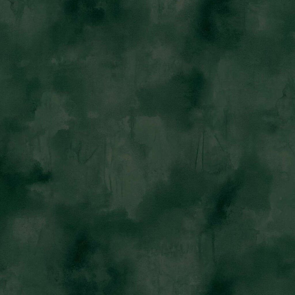Donkergroen behang met een abstracte, wolkerige textuur uit de Buningh Elitis Ortigia Agrigente collectie.