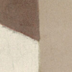 Abstracte close-up van het Buningh Elitis Osorno VP 963 02 behang uit de Ortigia collectie in beige- en bruintinten.