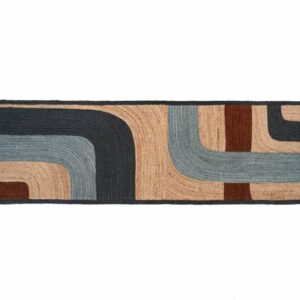 Rechthoekig Elitis vloerkleed Penny Lane TA 11942-06 met abstract patroon in beige, grijs, zwart en bruin.