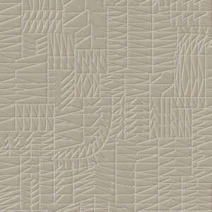 Beige wandbekleding uit de Arte Moooi PogoGoat2 collectie met een abstract geometrisch reliëfpatroon.