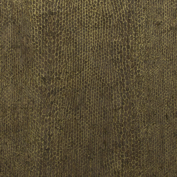 Donkergroene textuur met een patroon dat lijkt op slangenhuid, uit de CA24-collectie.