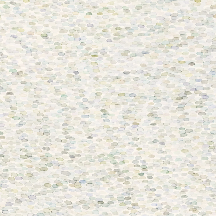 Behangpatroon van Cole and Son met een rustgevende print van abstracte, aquarel-achtige steenvormen in zachte natuurtinten.