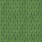 Behang met een herhaald patroon van groene, gestileerde bladeren uit de Cole and Son Ardmore Narina 109/10045 collectie.