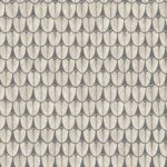 Behangpatroon Cole and Son Ardmore Narina 109/10048 met gestileerde, overlappende bladvormen in grijs en beige.