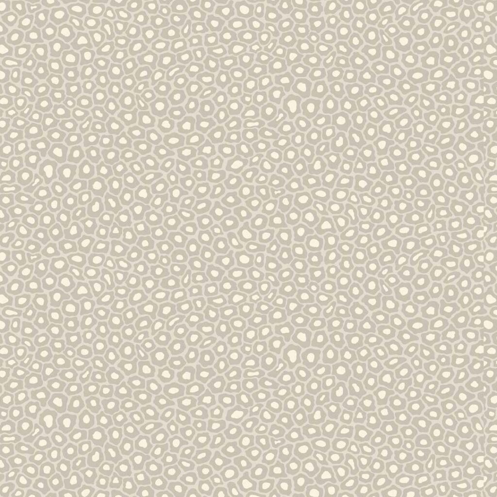 Grijs Ardmore behang van Cole and Son met een licht organisch Senzo Spot patroon.