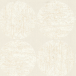 Lichtbeige Cole and Son Luna behang met een patroon van grote, getextureerde cirkels.
